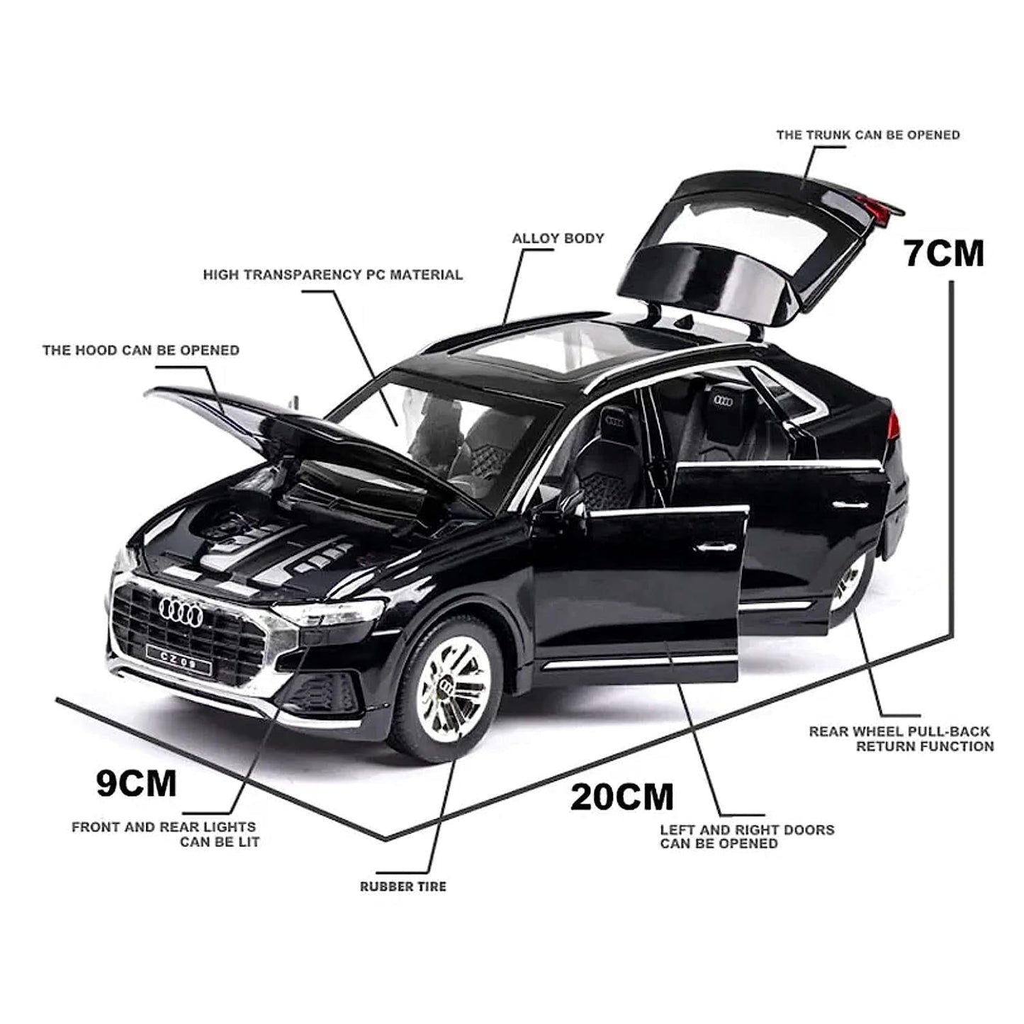 Audi Q8 SUV 1:32 Die-cast Car