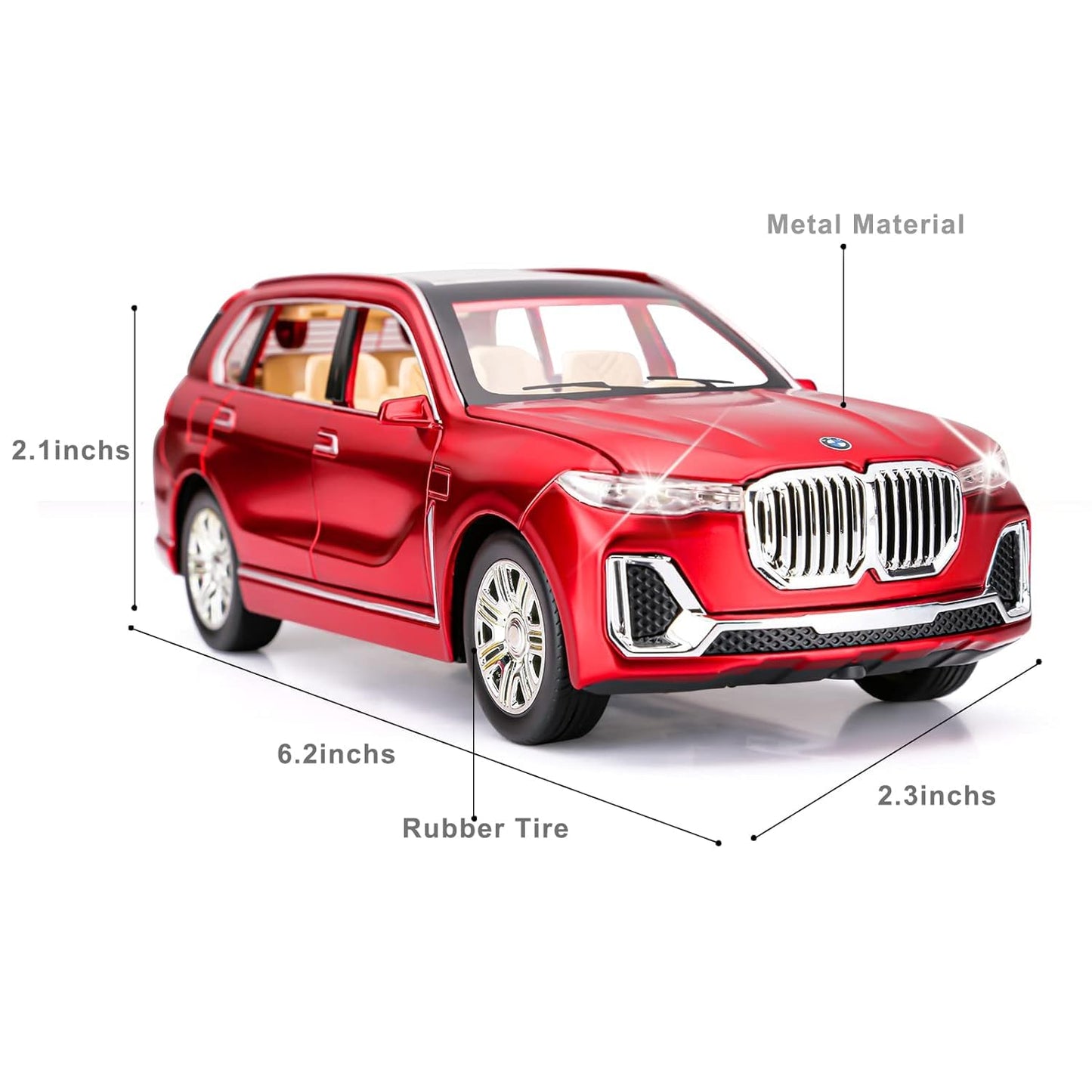 BMW X7 SUV 1:32 Scale Model Car