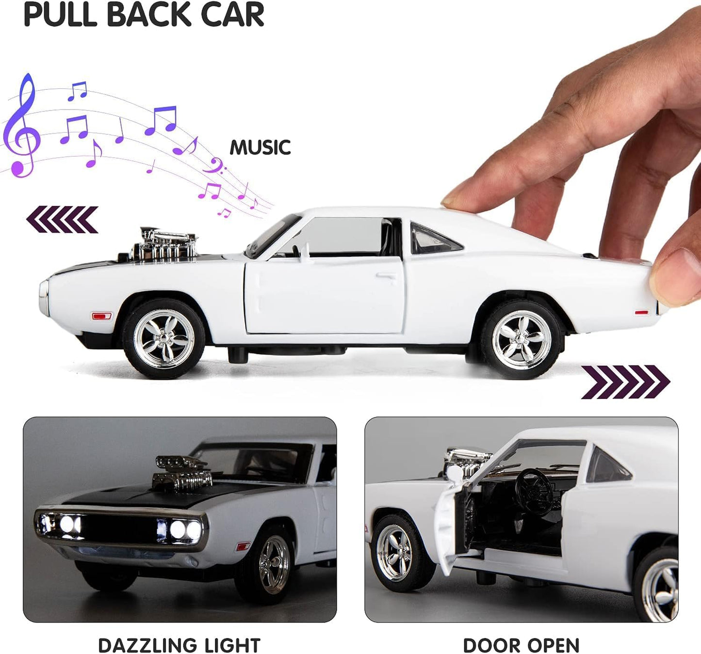 Fast & Furious 7 Model Car Sports Car 1:32 Exclusive Alloy Metal Pull Back Die-cast Car