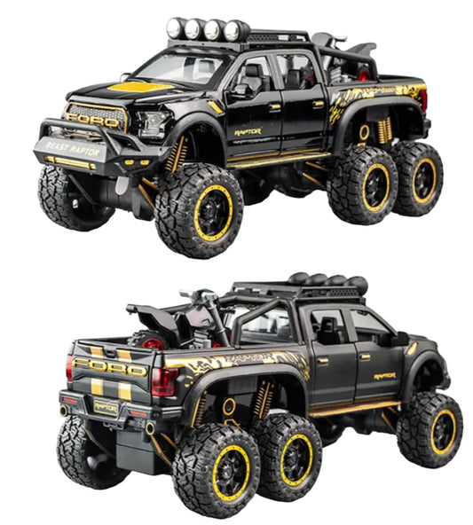 Ford Raptor F150 Model Car 1:28 Scale Exclusive Alloy Metal Pull Back Die-cast Car