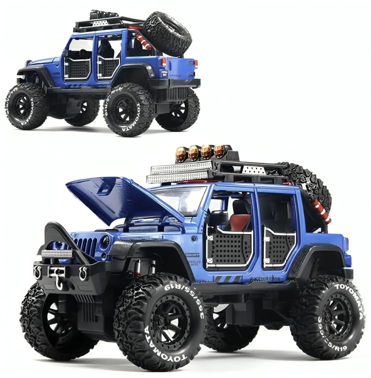 Jeep Wrangler Rubicon Alloy Pickup 1:24 Scale Model Car