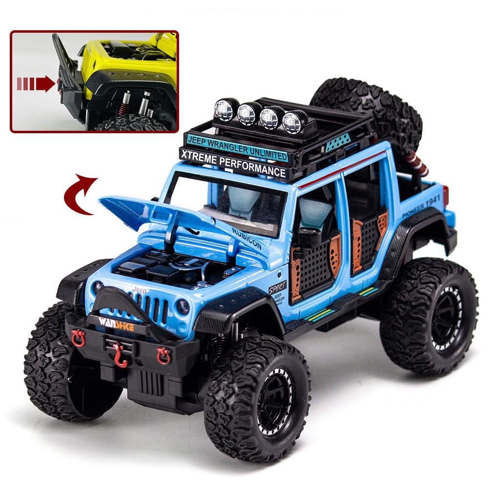 Jeep Wrangler Rubicon Alloy Pickup 1:24 Scale Model Car