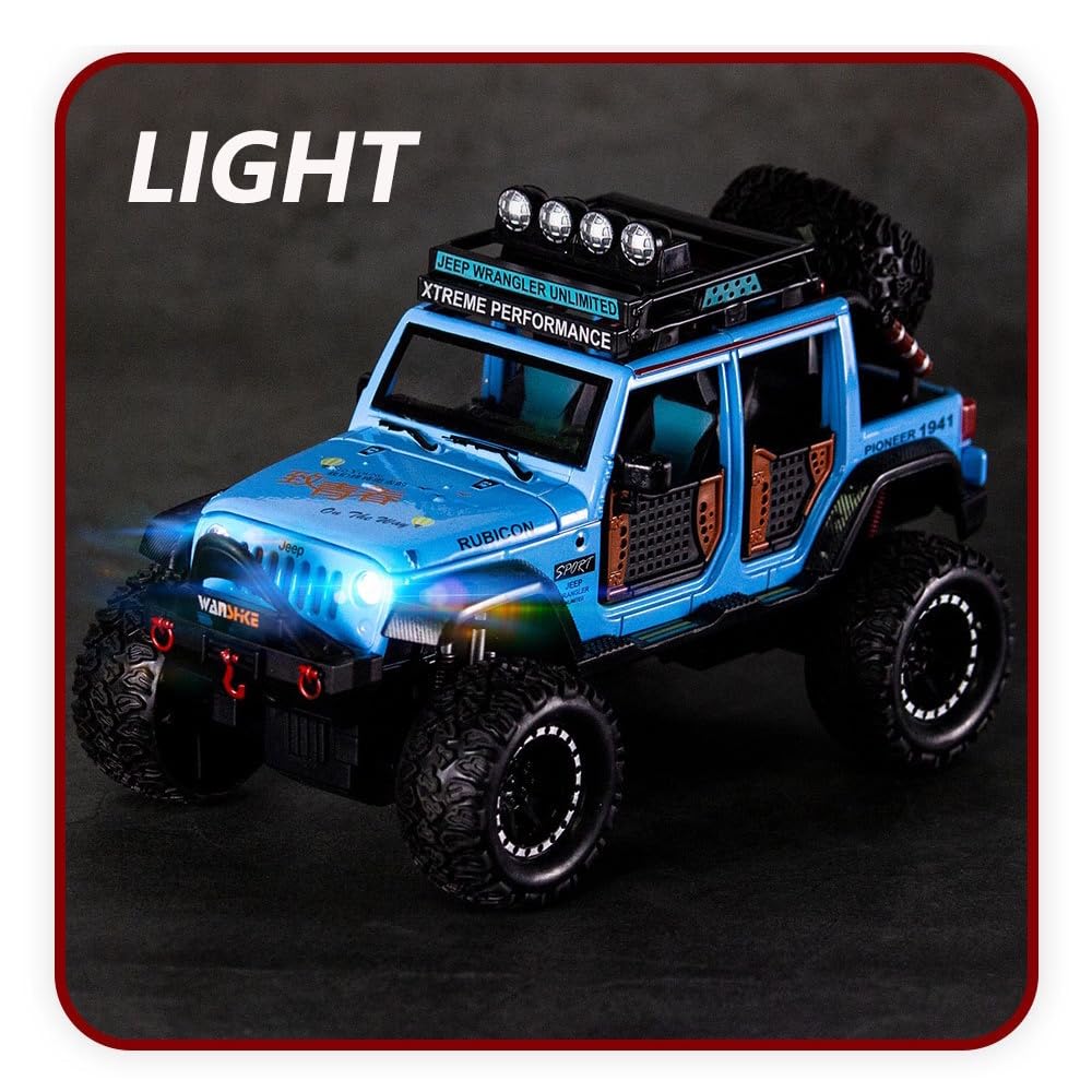 Jeep Wrangler Rubicon Alloy Pickup 1:24 Scale Model Car