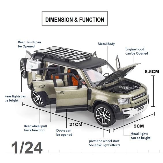 Land Rover Defender 1:24 Scale Model Car