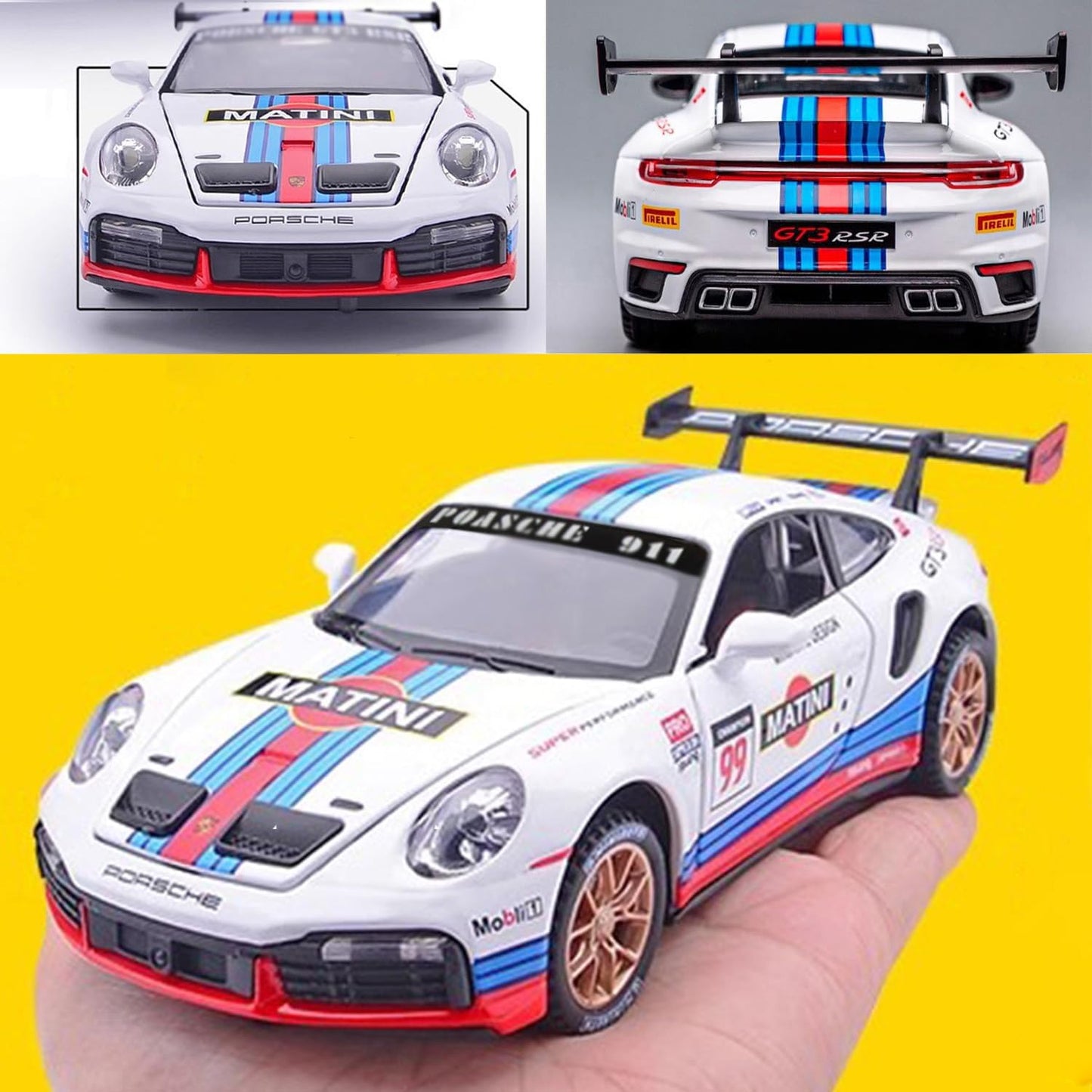 Porsche 911 GT3 RS RSR Turbo S 1:32 Scale Model Car