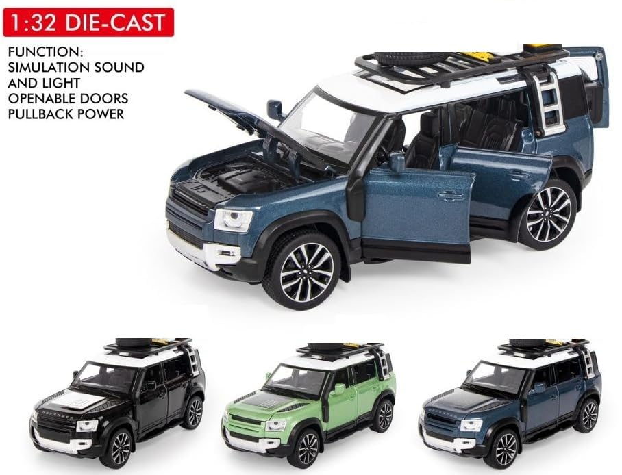 Range Rover Defender 1:32 Scale Model Car Exclusive Alloy Metal Pull Back Die-cast Car