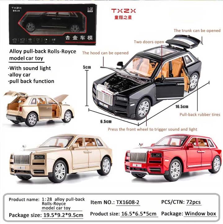 Rolls Royce Cullinan Model Car 1:32 Scale Exclusive Alloy Metal Car