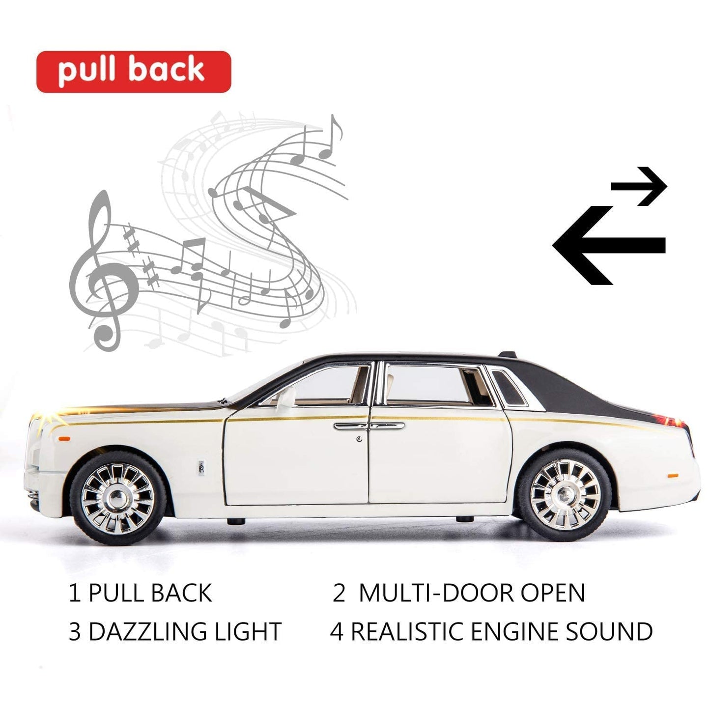 Rolls Royce Phantom Model Car 1:32 Scale Exclusive Alloy Metal Car